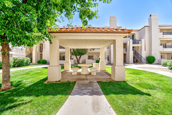 Picnic gazebo and outdoor grills throughout the community
